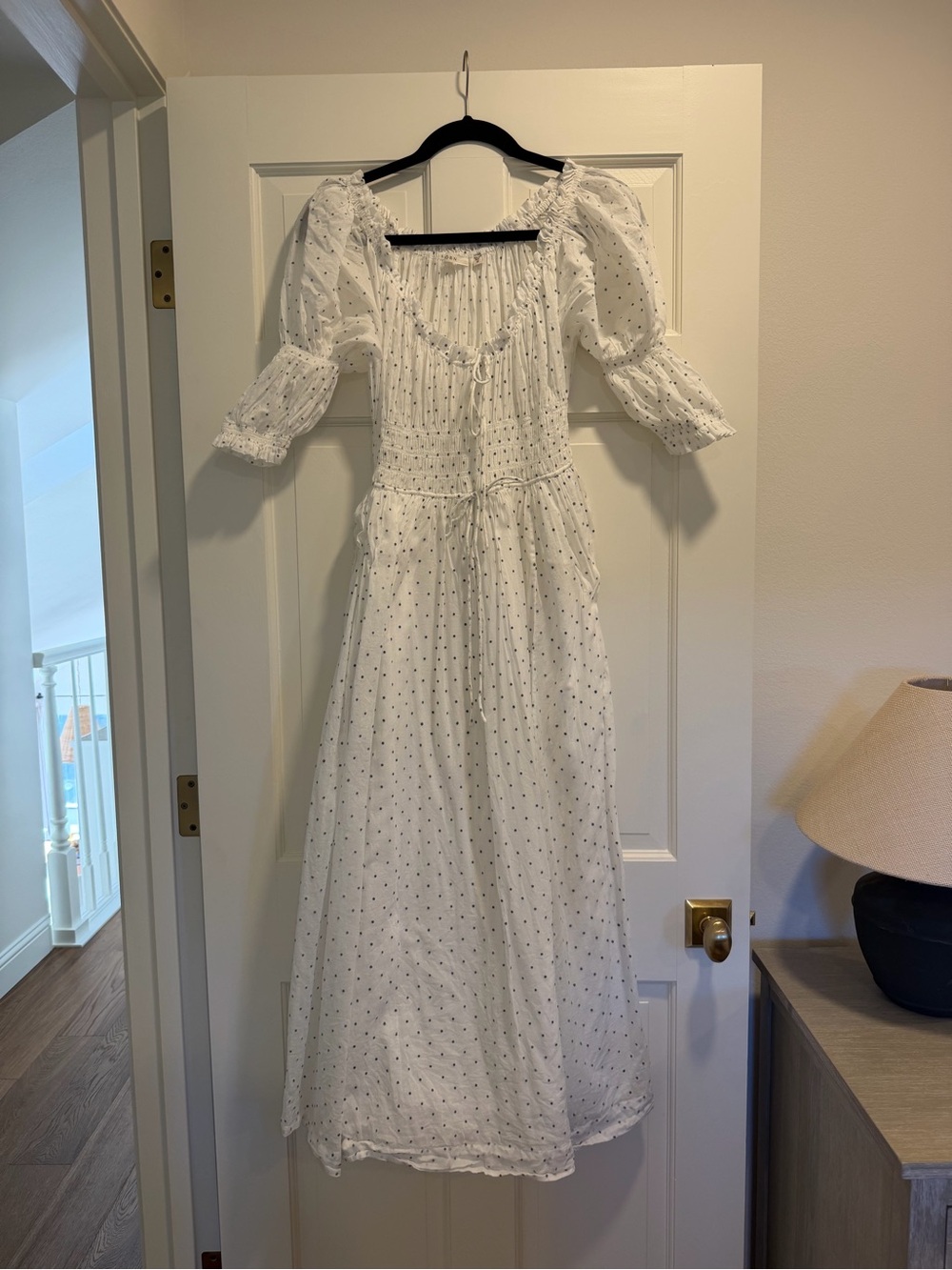 DÔEN Ischia Dress with Blue Dots